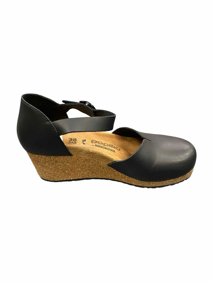 Papillio by Birkenstock Shoe Size 38 Black Leather Mary Heels