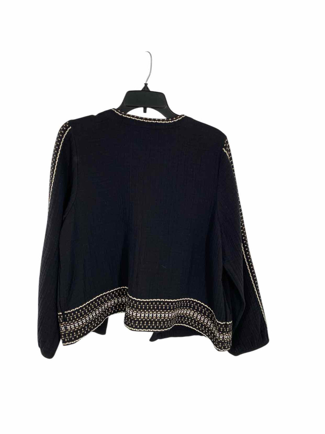 J Jill Size M Black 100% cotton Jacket