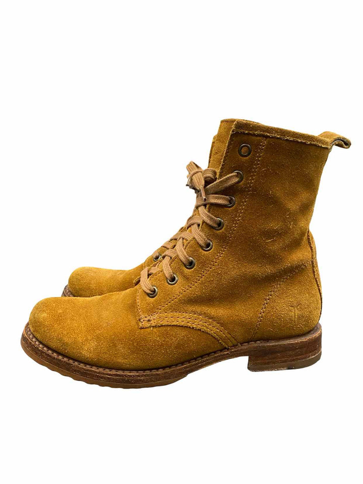 Frye Shoe Size 9 Brown Suede Combat Boots(Ankle)