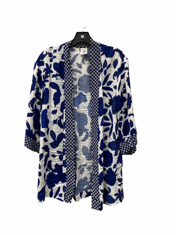 Cabi Size XXS Blue White Floral Jacket