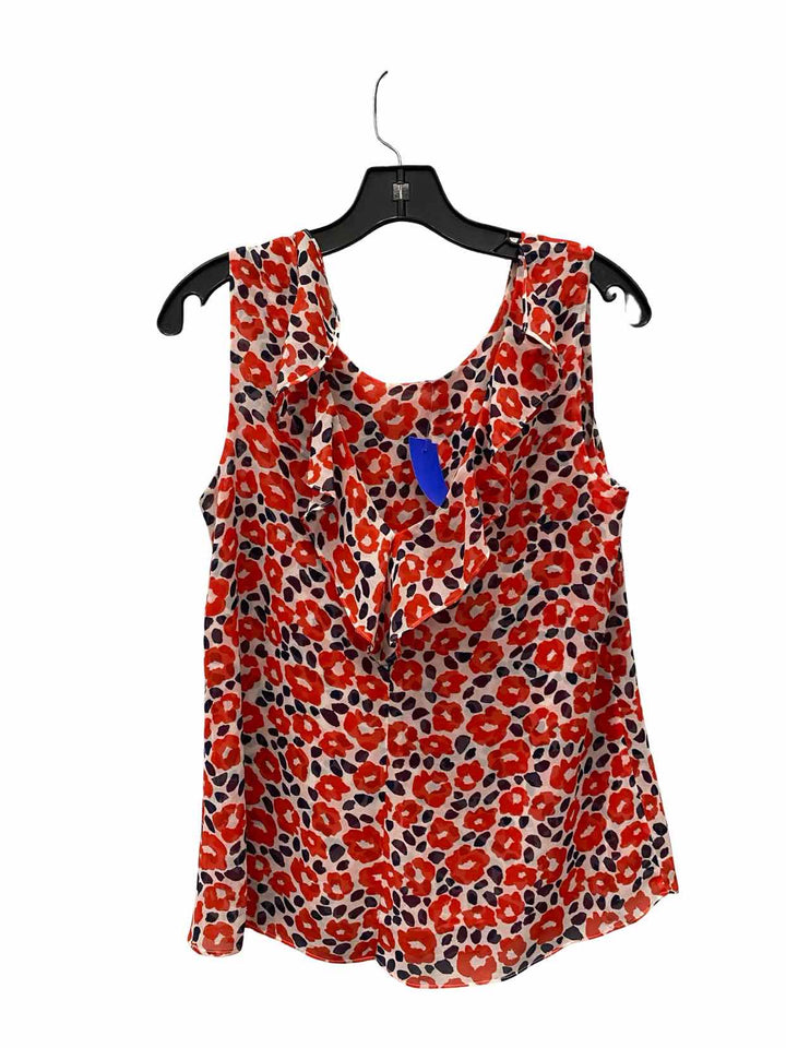 Cabi Size S Red White Floral Tank Top