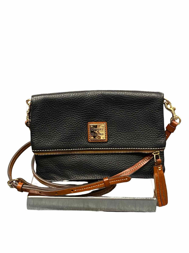 Dooney & Bourke Black Foldover Zip Crossbody Purse