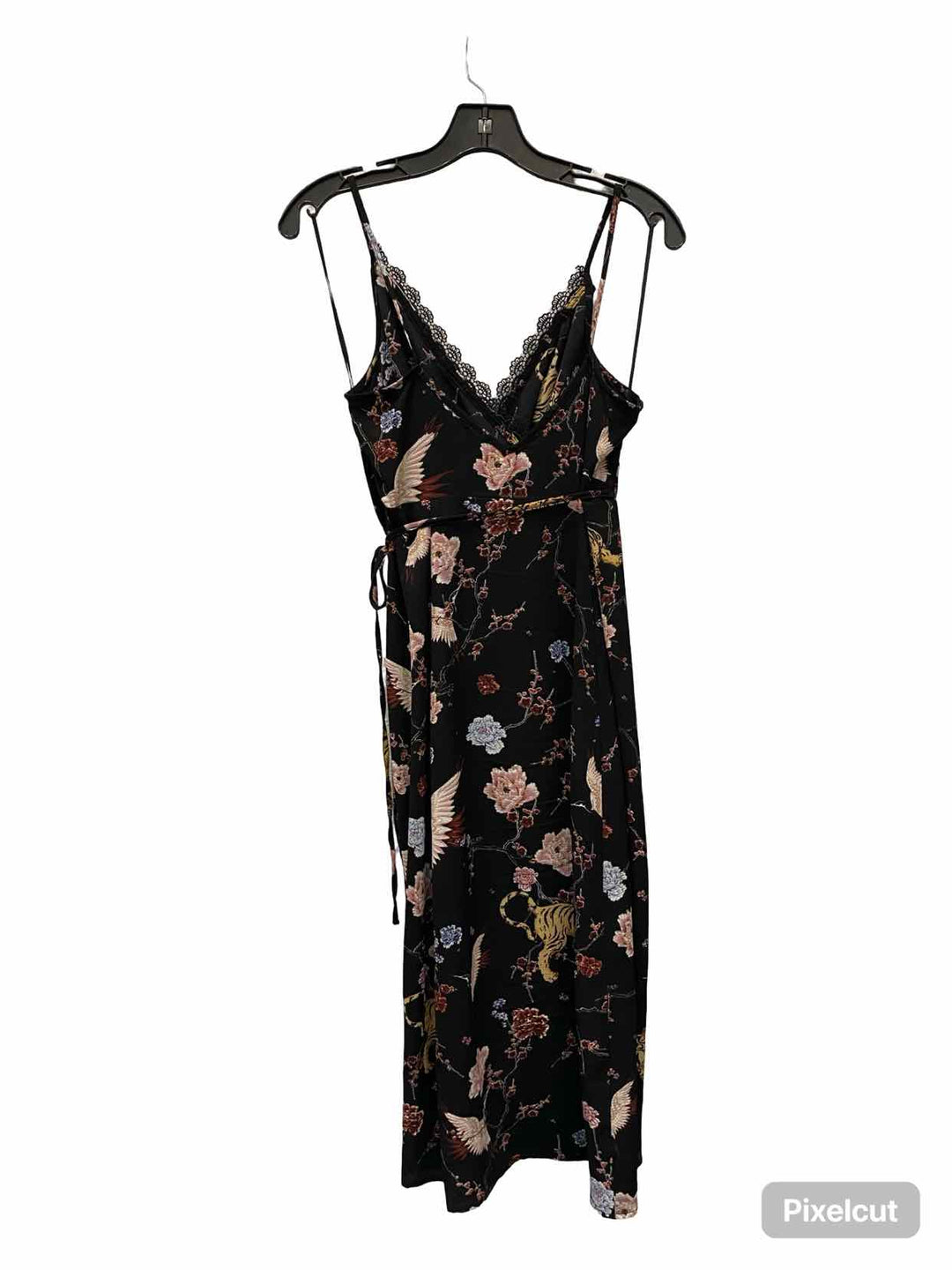 press Size S Black Multi Floral Dress