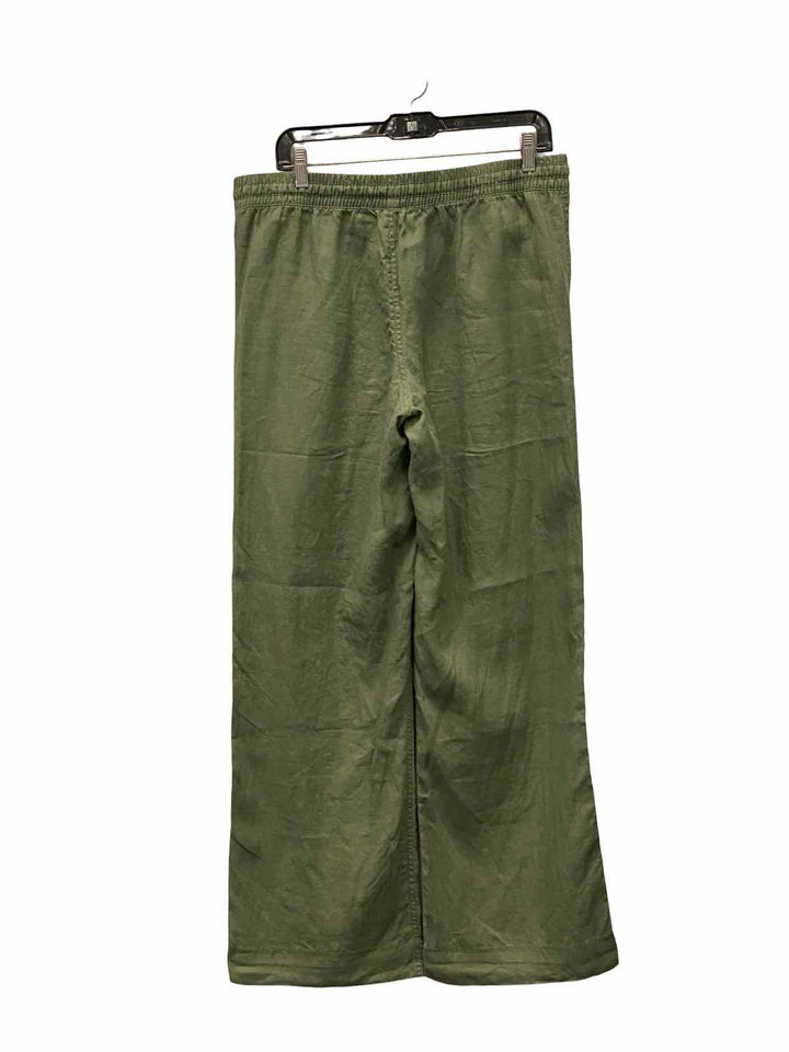 LL Bean Size 12 Green 100% Linen Pants