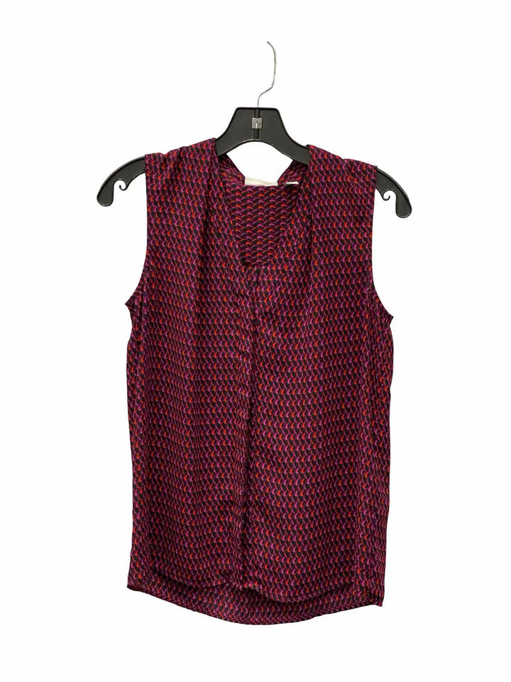 Halogen Size S Purple Orange Print Tank Top