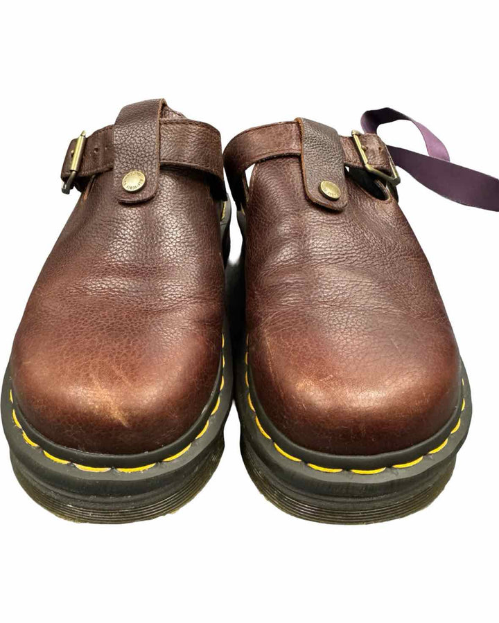Dr. Marten Shoe Size 9 Brown Leather Leather Clogs