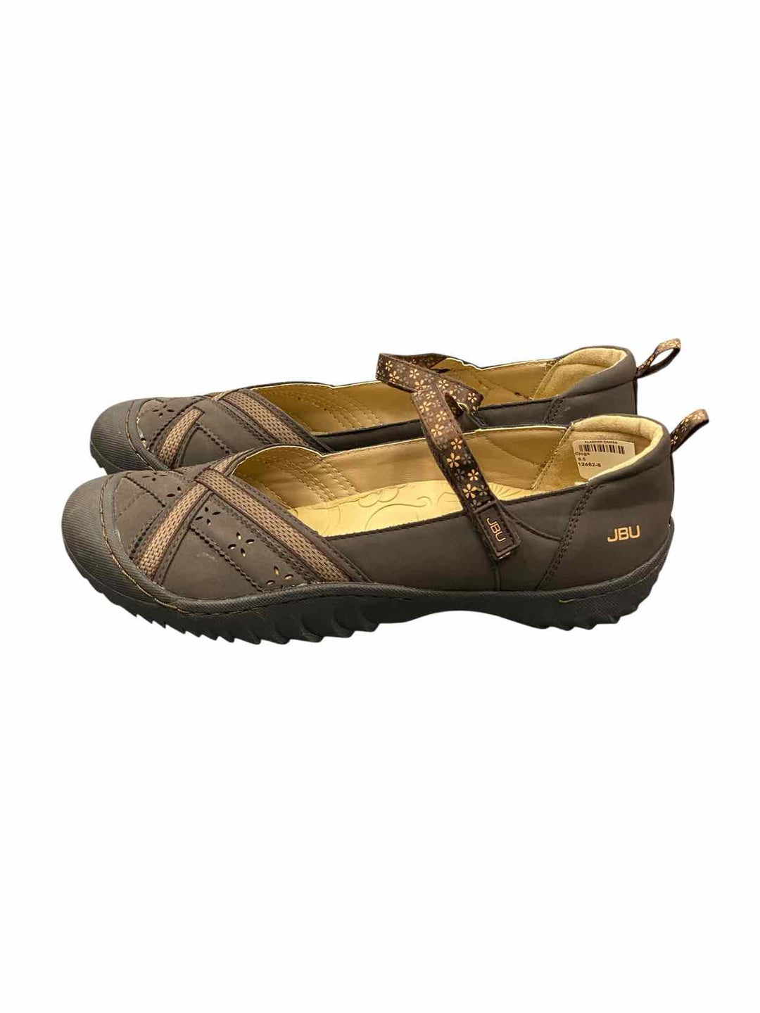 JBU Shoe Size 9.5 Brown Mary Jane Flats