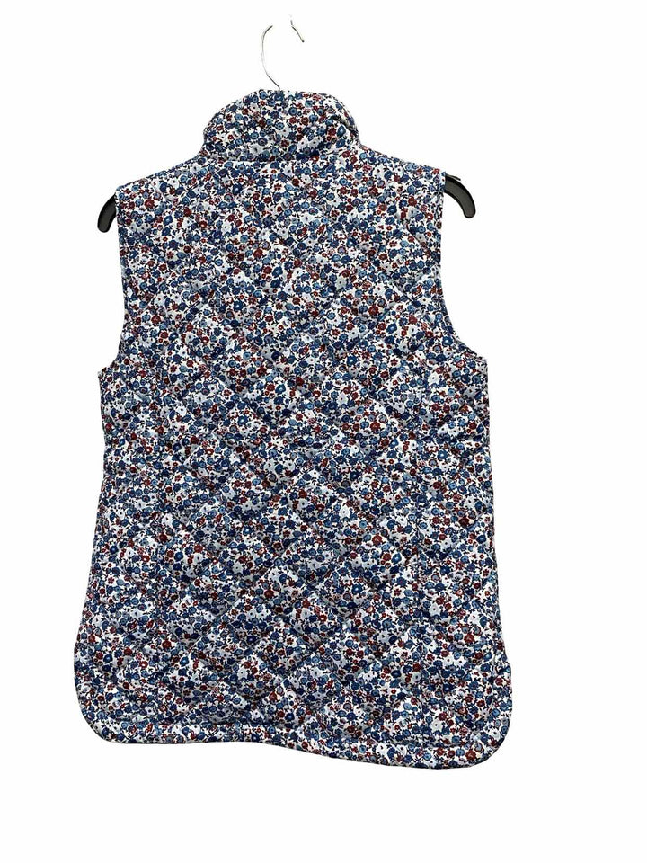 Lands End Size XS Blue White Floral Vest (Outdoor)