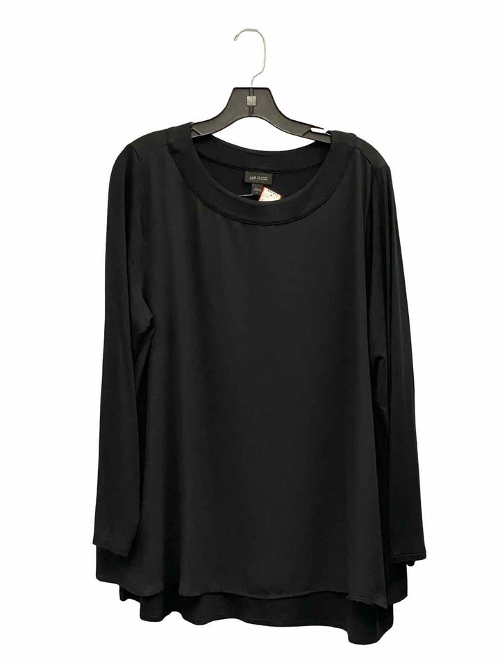 J Jill Size XL Black Long Sleeve Shirts