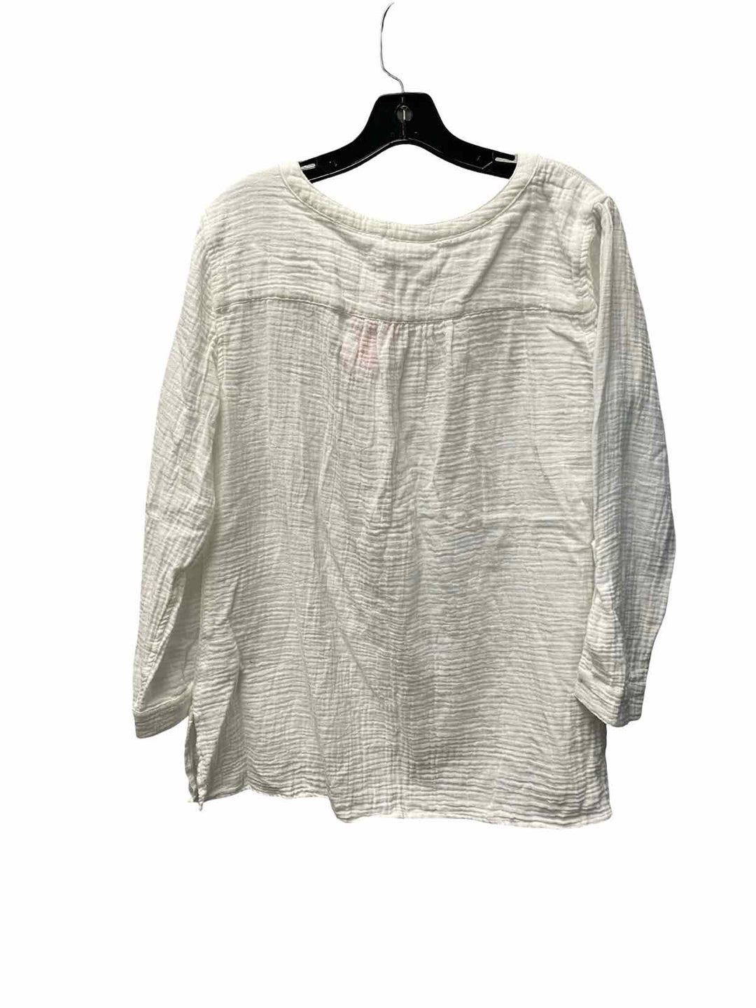 Susan Graver Size S White Long Sleeve Shirts