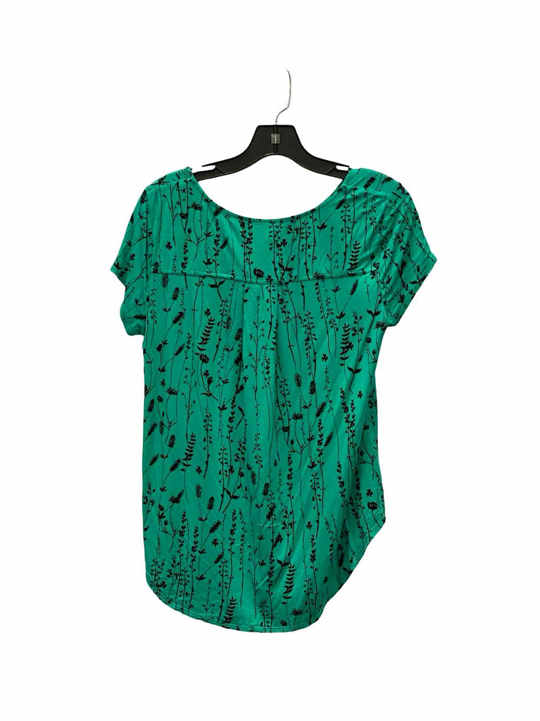 Alfani Size M Green Floral Short Sleeve Shirts