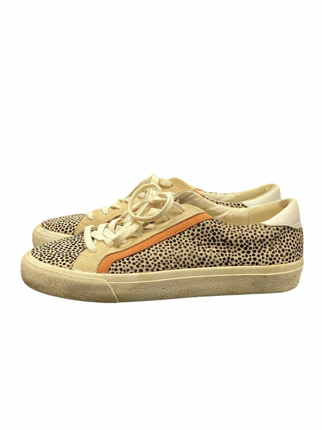 Madewell Shoe Size 8 Beige Orange Fur & Leather Sneakers