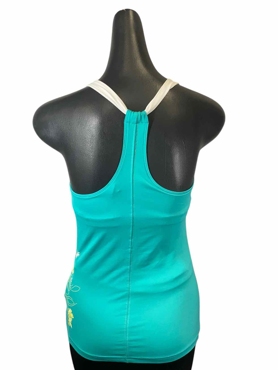 The North Face Size SP Teal Yellow Athletic Tank Top