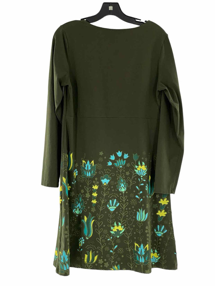 Sahalie Size M Green Teal Floral Dress