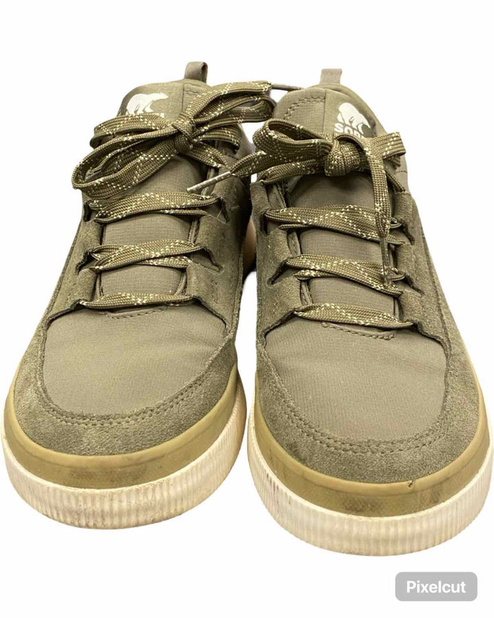 Sorel Shoe Size 8 Green Suede Out N About IV Low Sneakers