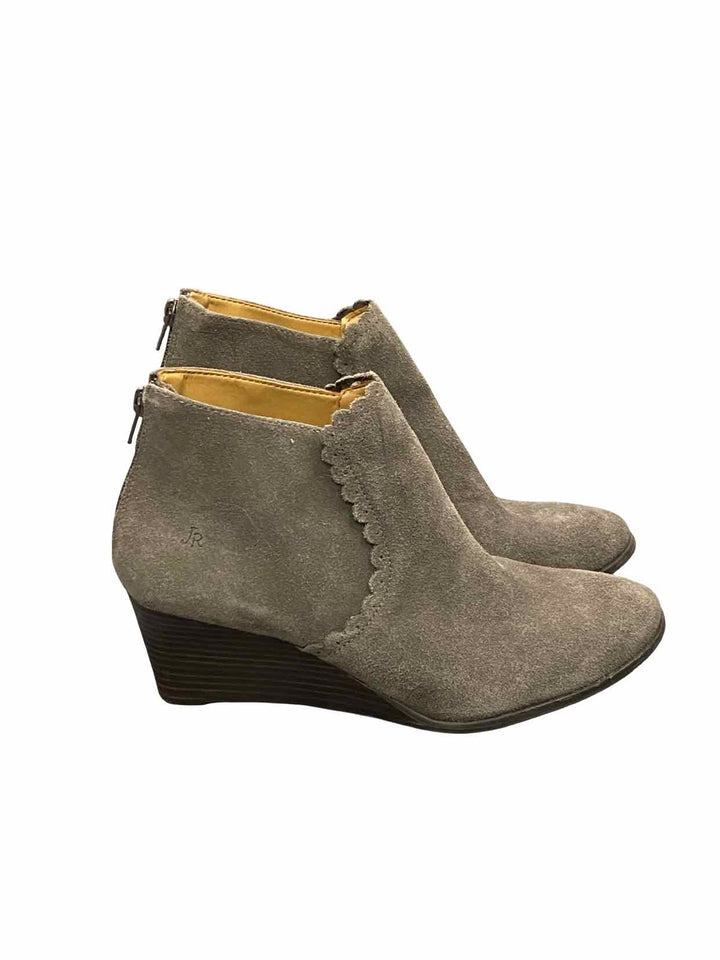 Jack Rogers Shoe Size 8.5 Grey Suede Wedge Boots(Ankle)