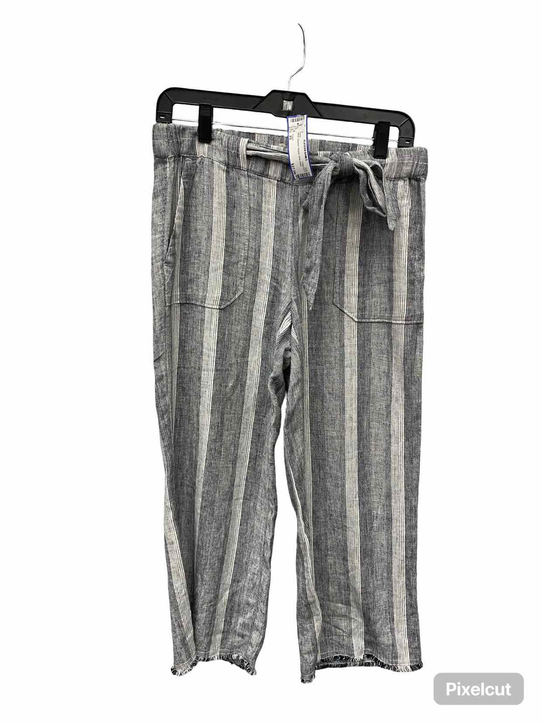 Caslon Size XS White Gradiant Striped 55% Linen Pants