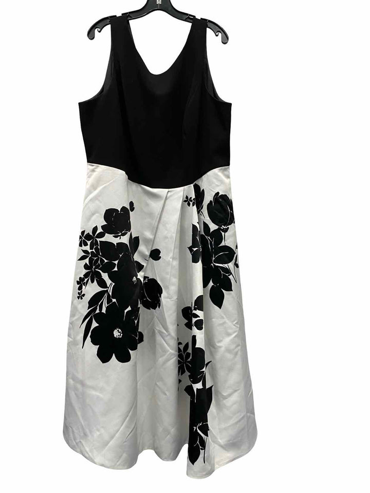 White House Black Market Size 20W Black White Dress