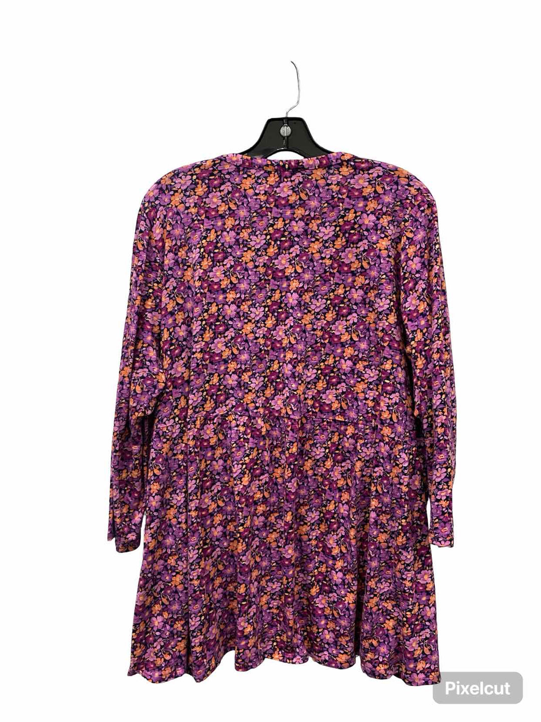 J Jill Size XL Pink Floral Cotton & Tencel Long Sleeve Shirts