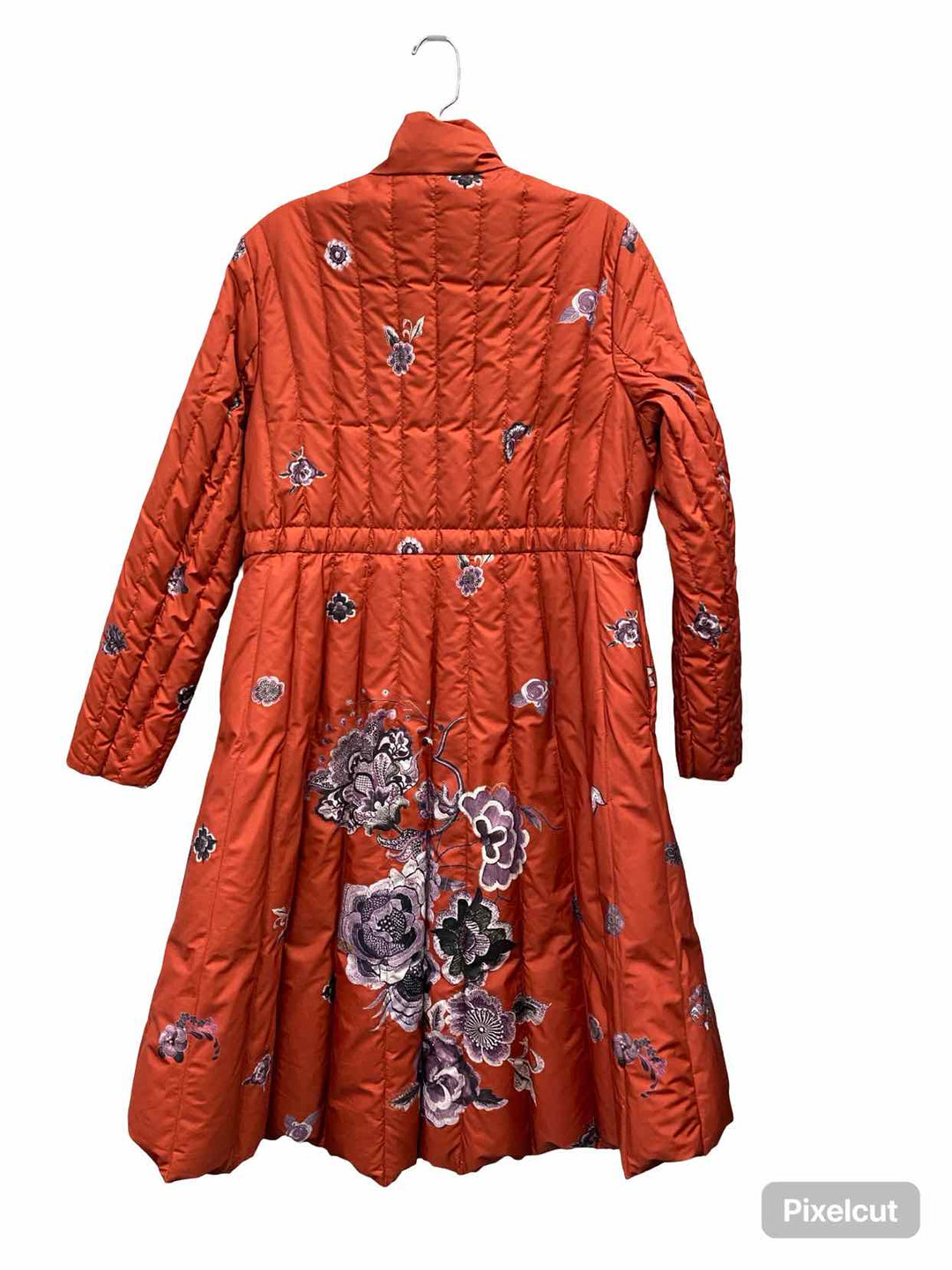 Unknown Brand Size S Orange Floral Coat(Long)