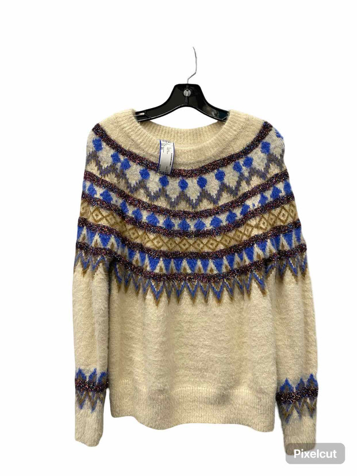 Heartloom Size XS Beige Black Sweater