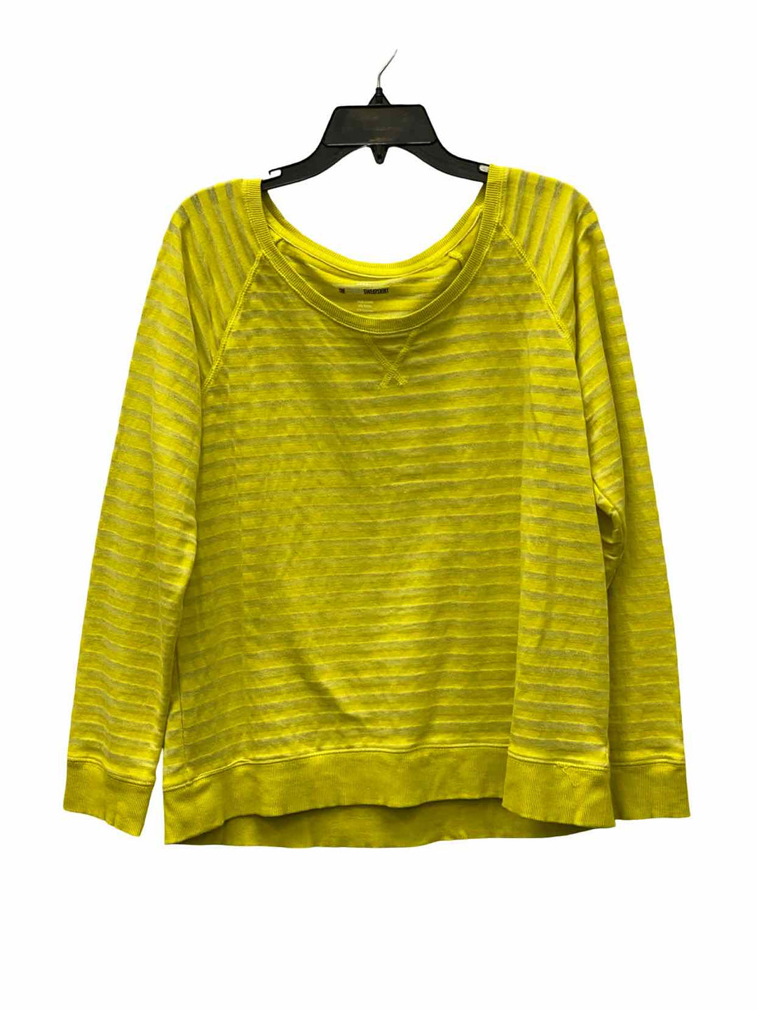 Style & Co Size L Yellow Striped Long Sleeve Shirts