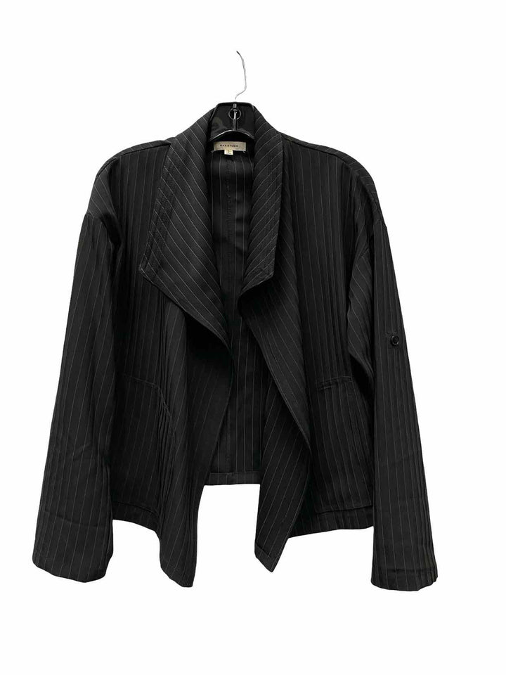 Max Studio Size S Black White Striped Jacket