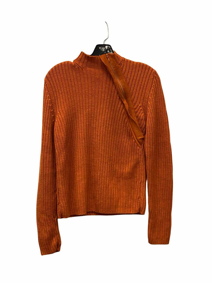 Willi Smith Size M Orange 100% Merino Wool Sweater