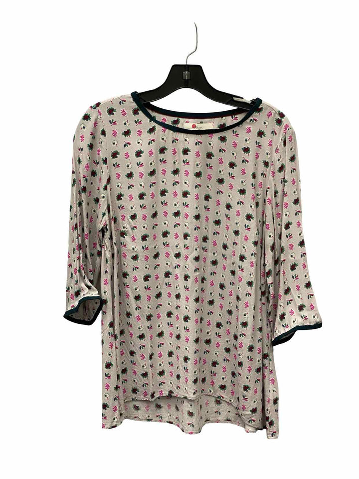 Boden Size 10 Purple Floral Short Sleeve Shirts
