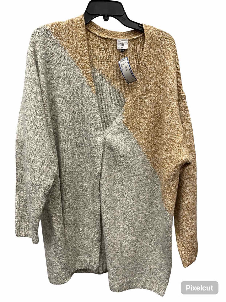Cabi Size XXL Grey Beige Sweater