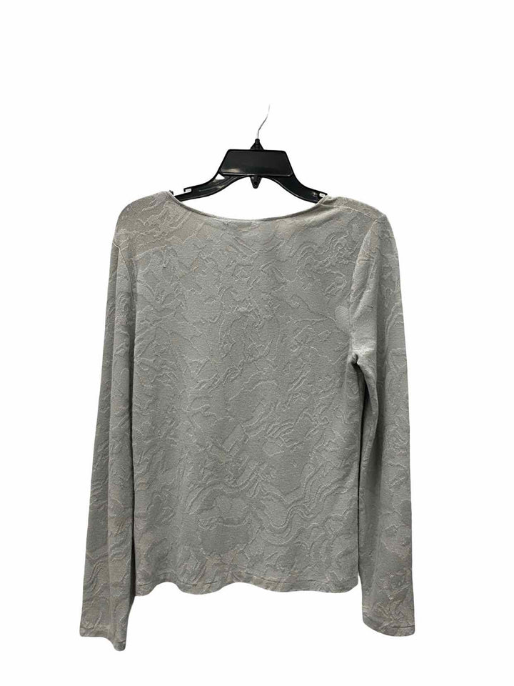 Ann Klein Size M Gray Floral Sweater