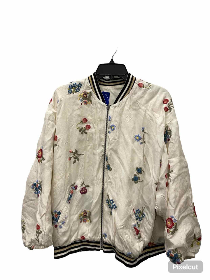 Johnny Was Size S White Embroidered cupra Coat(short)