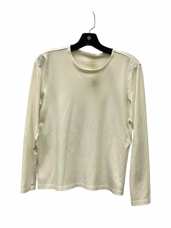 LL Bean Size M Cream Long Sleeve Shirts