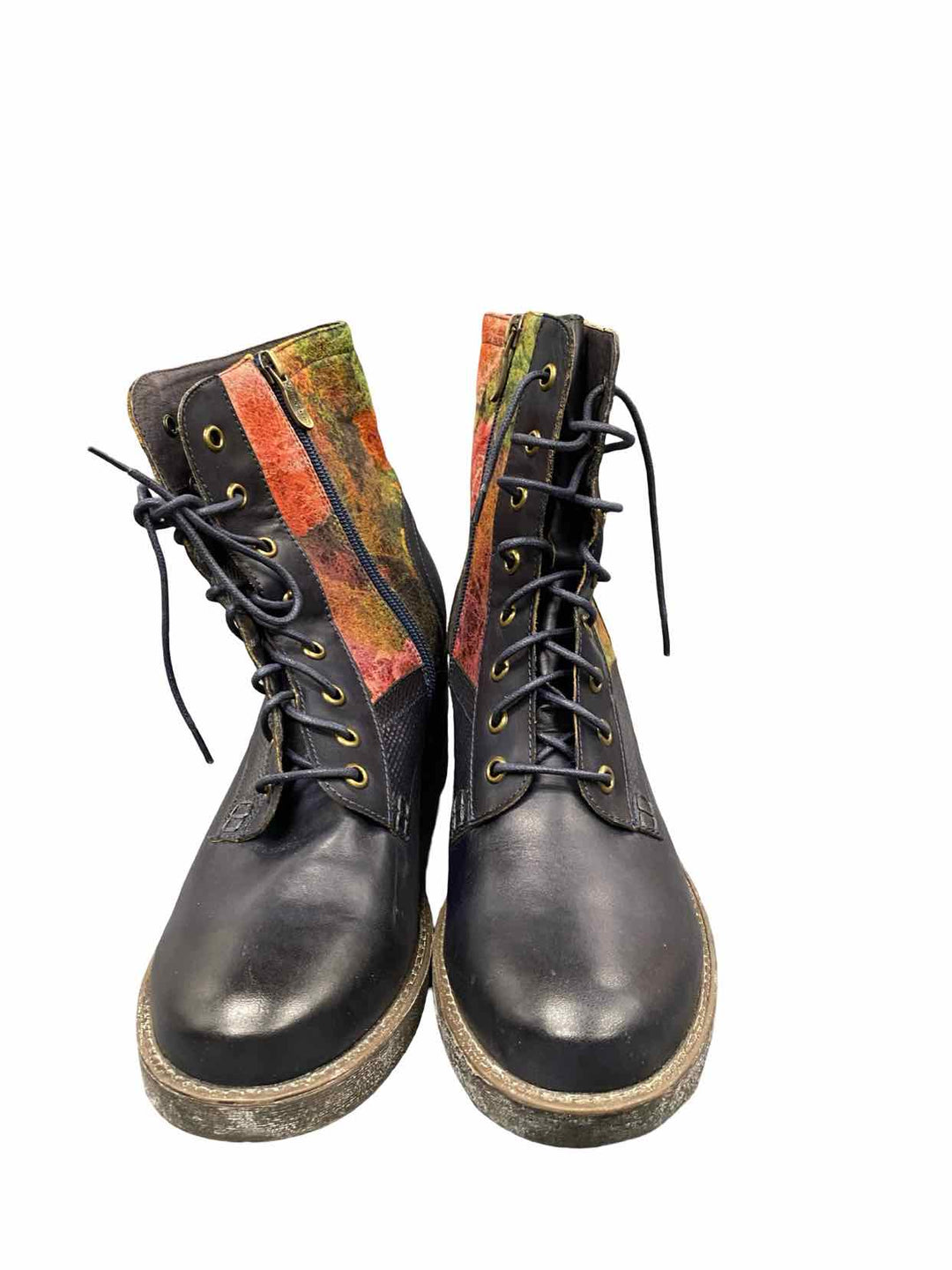 L'Artiste Shoe Size 42 Navy Hand Painted Leather NWOT Marty Boots(Ankle)