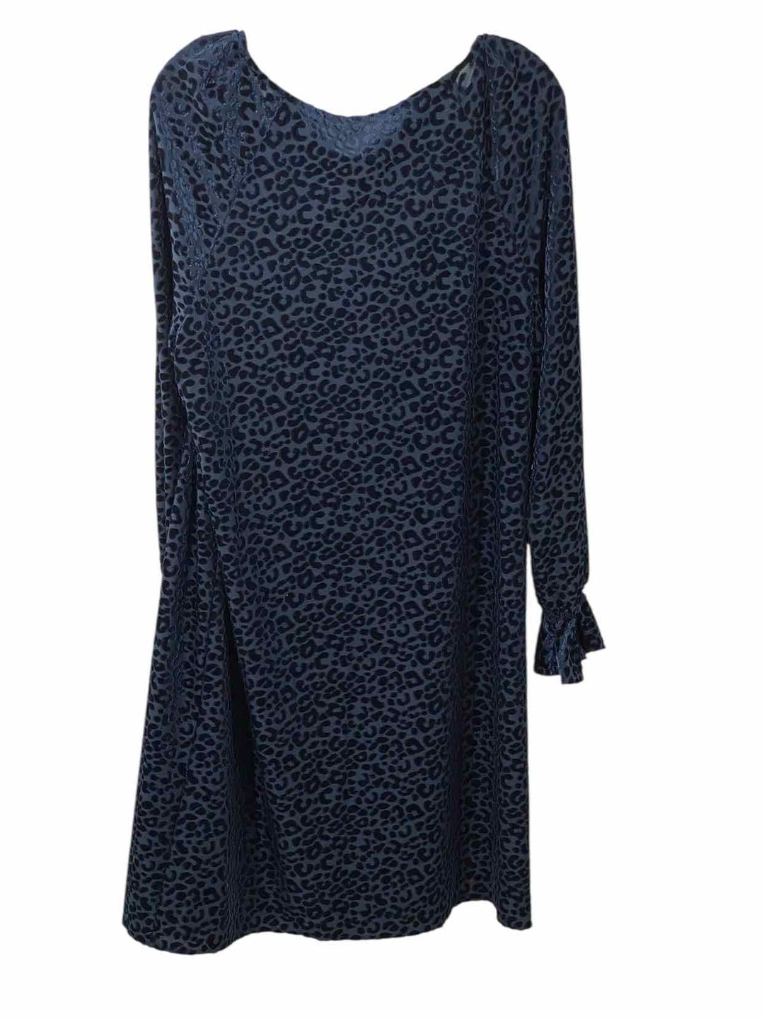Nine West Size 14 Blue Velour Dress