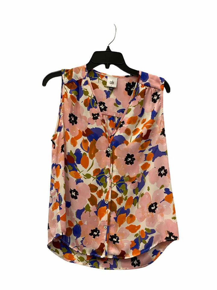 Cabi Size S Pink Floral Tank Top