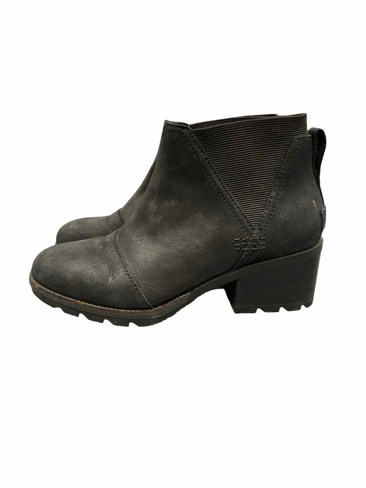 Sorel Shoe Size 6 Black Leather Cate Boots(Ankle)