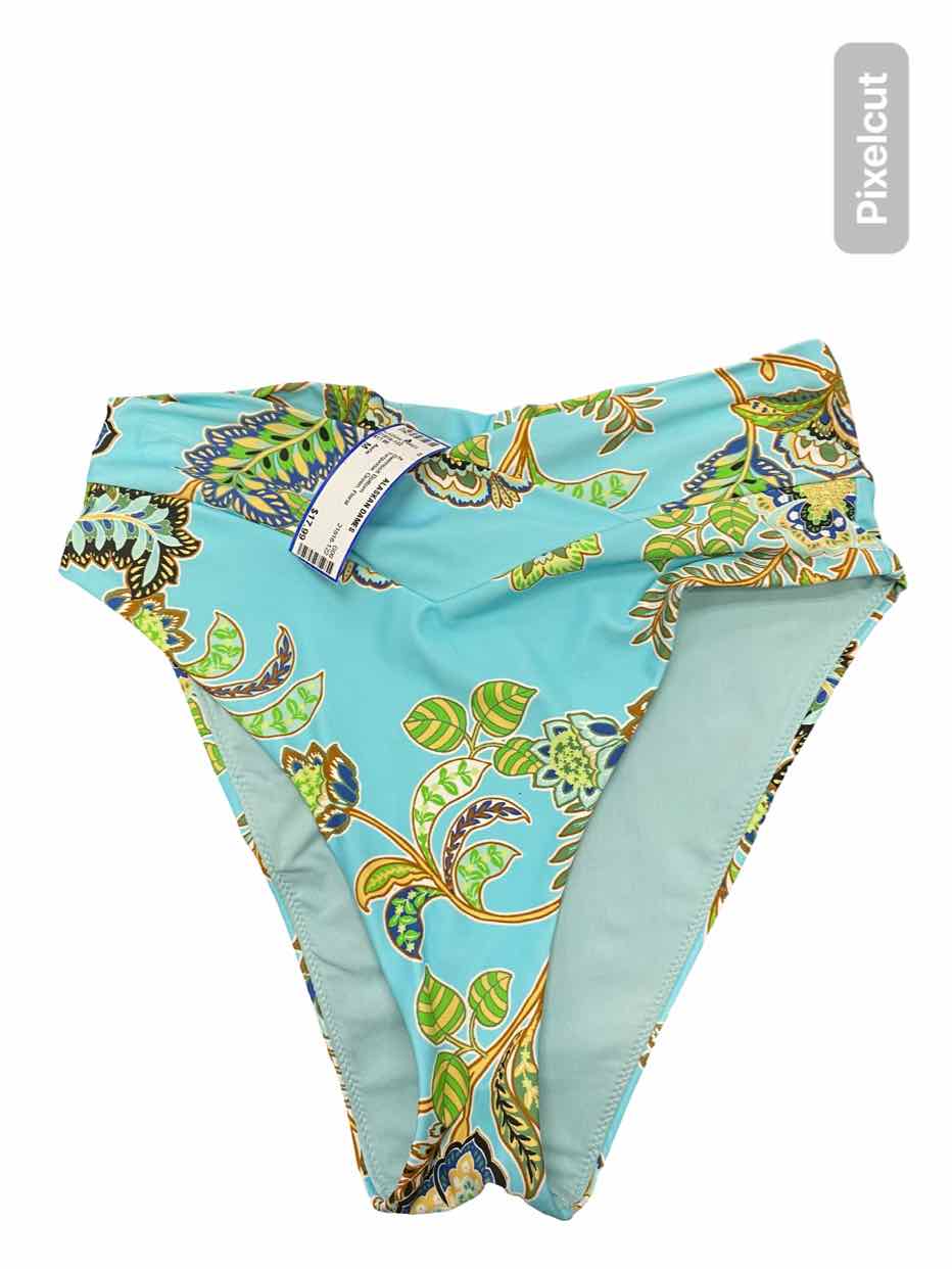 Aerie Size M Turquoise Green Floral Swimsuit Bottom