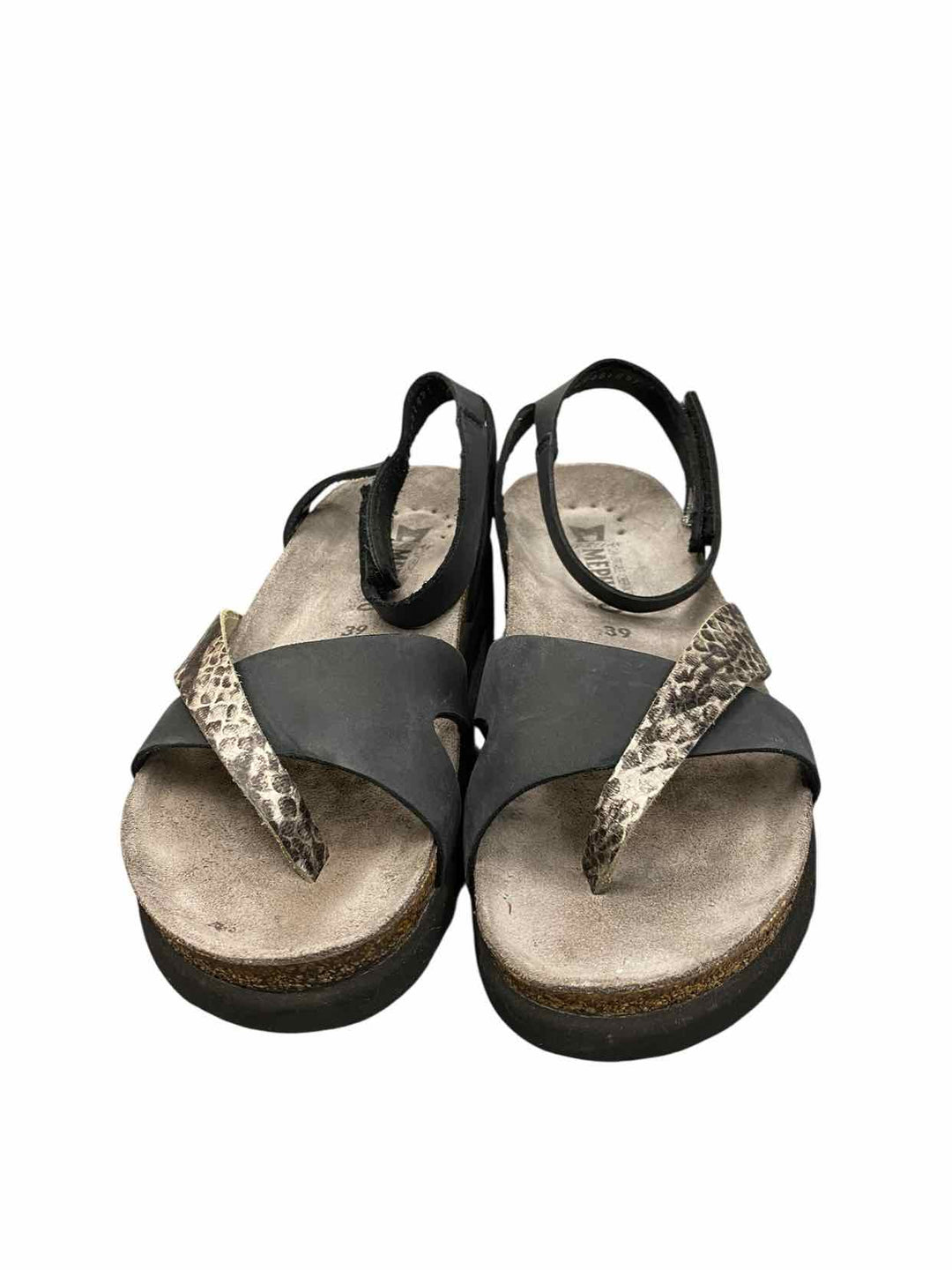Mephisto Shoe Size 39 Gray Black Sandals