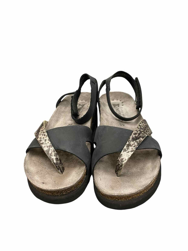 Mephisto Shoe Size 39 Gray Black Sandals