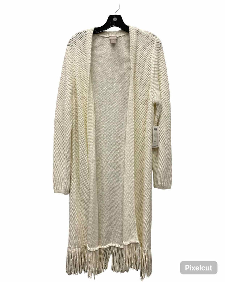 Chico's Size 2(L) White Knit Sweater