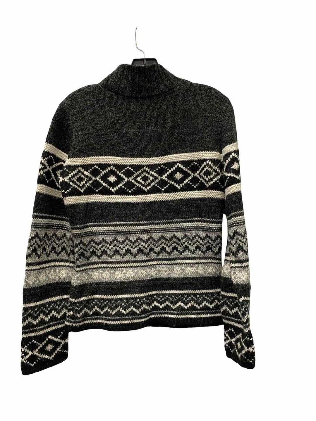 Kathy Ireland Size M Black White 20% Wool Sweater