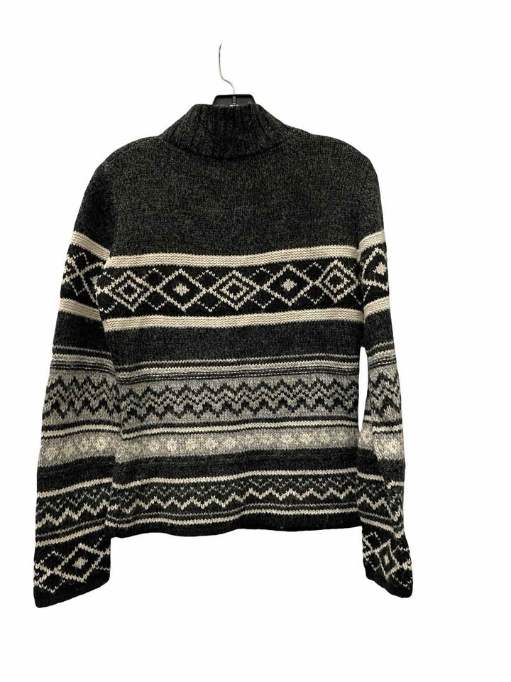Kathy Ireland Size M Black White 20% Wool Sweater