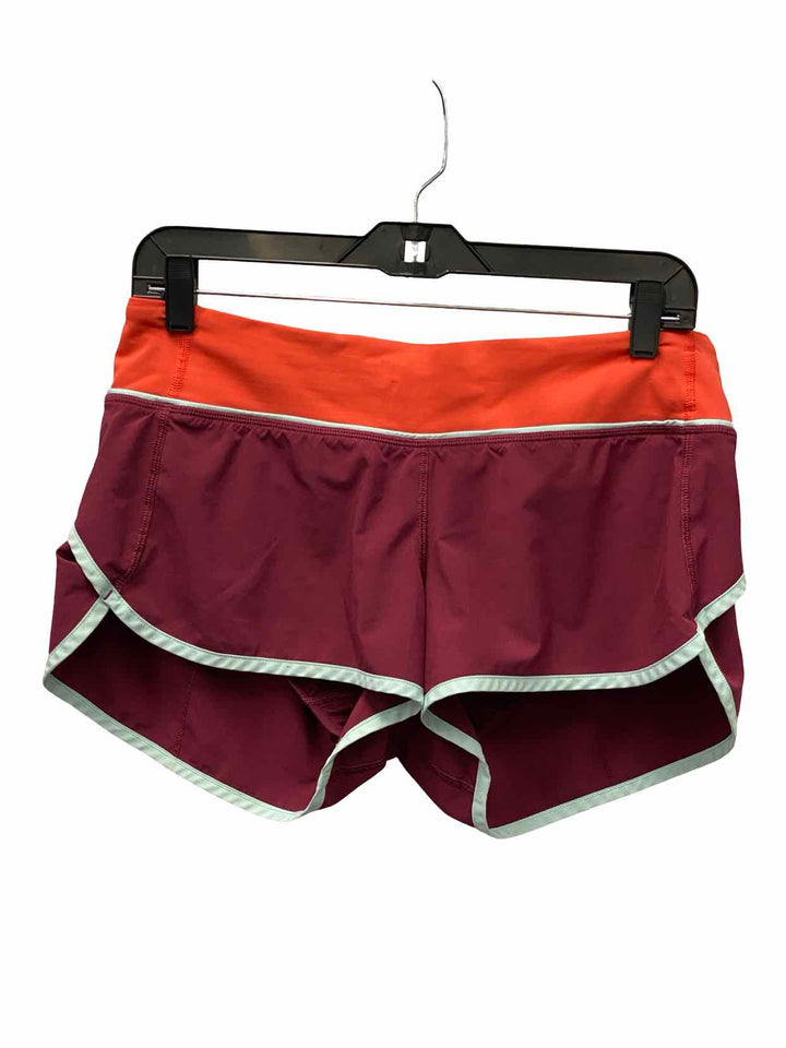 Lululemon Size 8 Maroon Orange Athletic Shorts