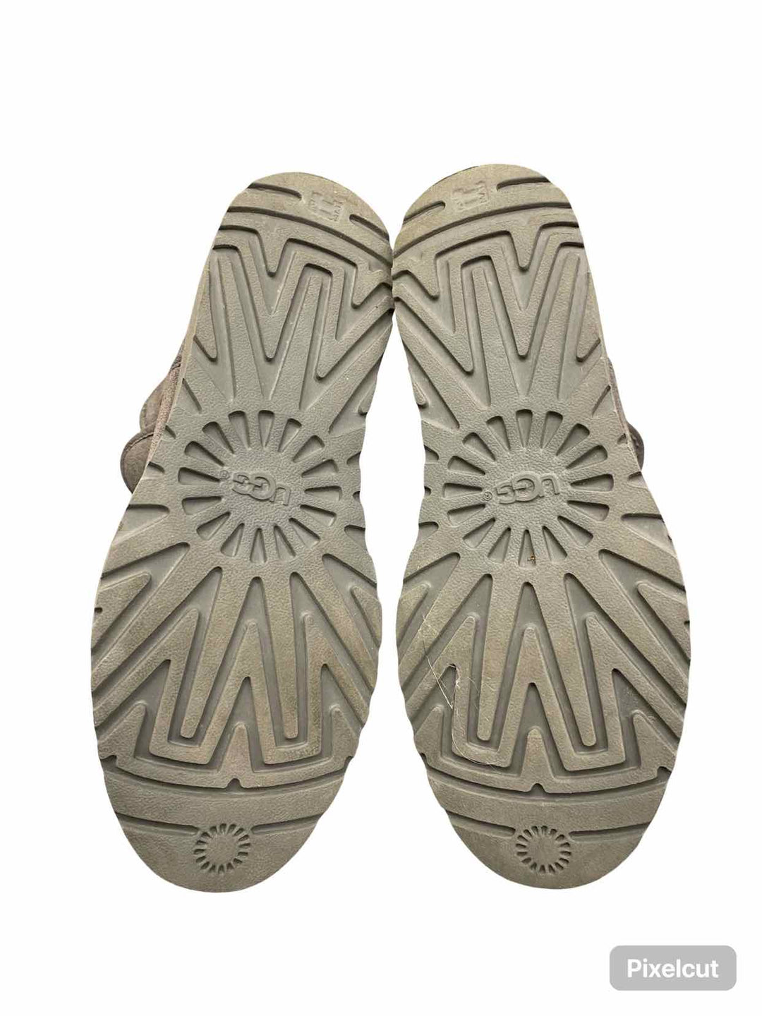 UGG Shoe Size 6.5 Charcoal Suede Kristin Wedge Sheepskin Lining Boots(Ankle)