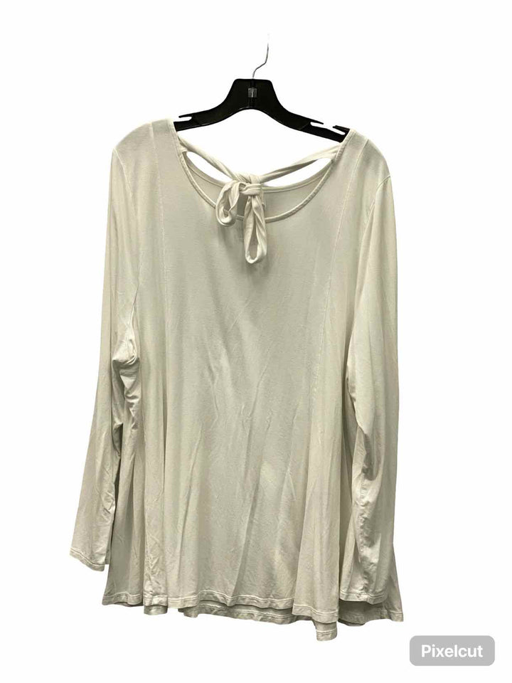 Lane Bryant Size 3X White Long Sleeve Shirts