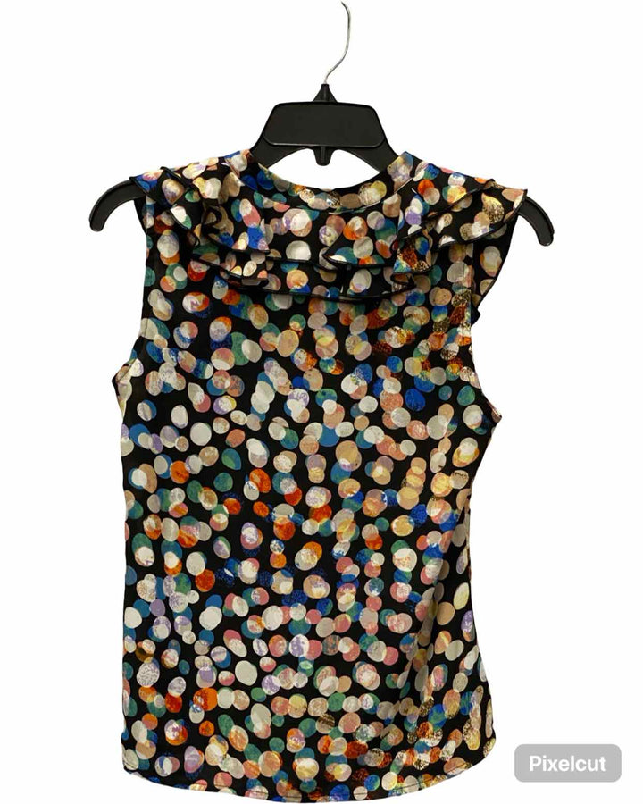 Cabi Size XS Black Multi Polka Dot Tank Top