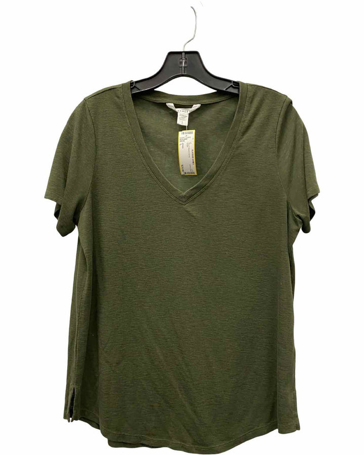 Athleta Size L Green Short Sleeve Shirts