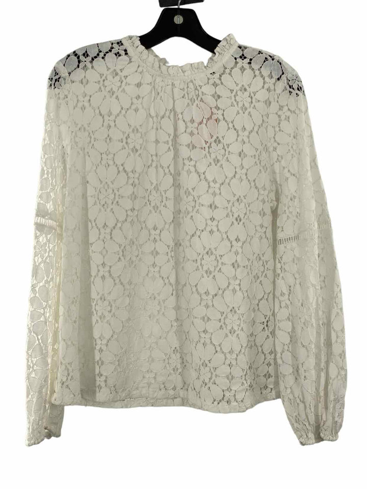 Halogen Size 1 White Lace Long Sleeve Shirts