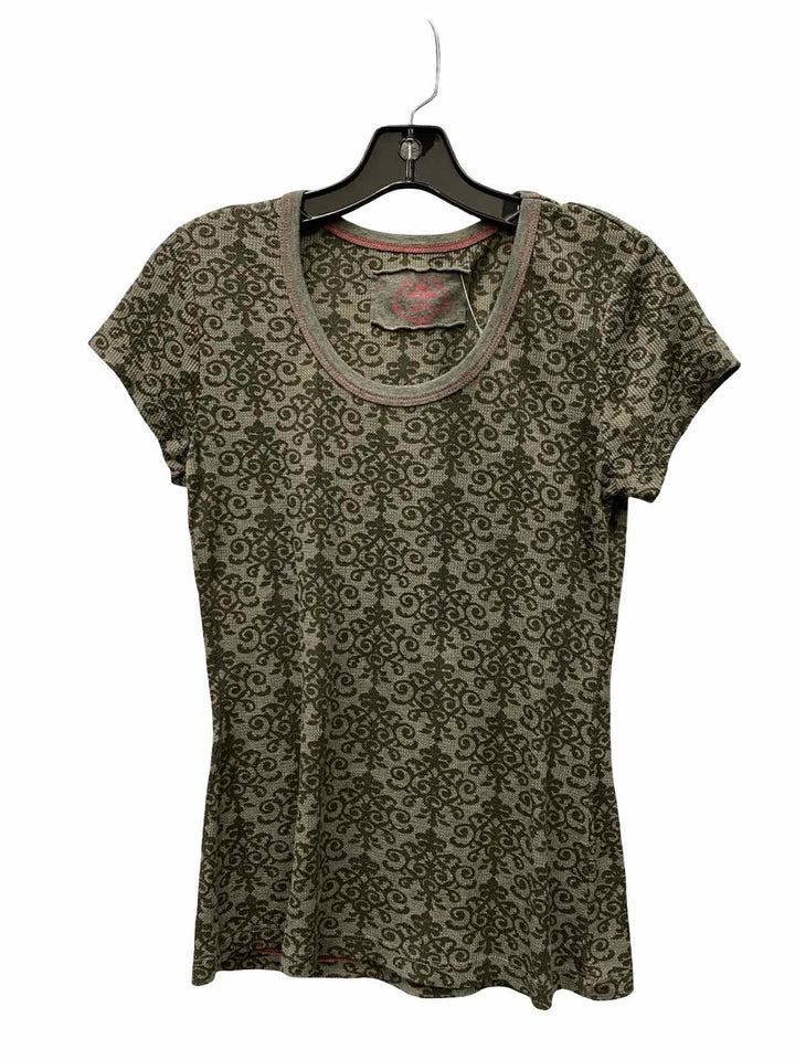 PrAna Size M Green Print Short Sleeve Shirts